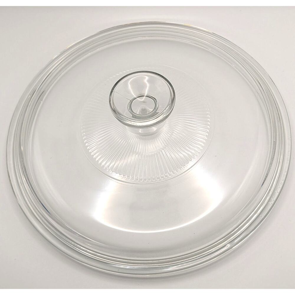 Vintage PYREX G-1-C Corning Ware Round Clear Glass Replacement Lid 9" READ